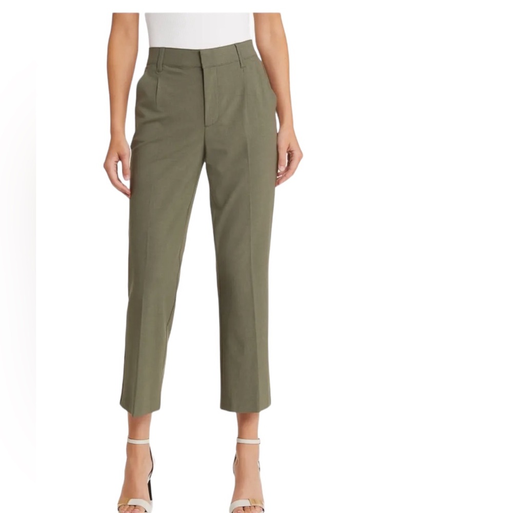 Wit & Wisdom Olive Cropped Straight-Leg Pants